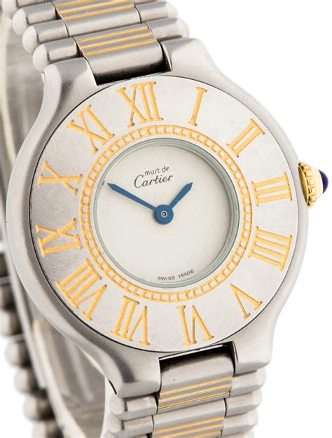 women's cartier diamond watch|cartier must 21 women's watch.